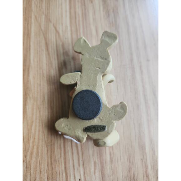 Cute Yellow Bunny Rabbit Magnet with Carrot & Blue Bow – Easter Kitchen Decor - Picture 2 of 4